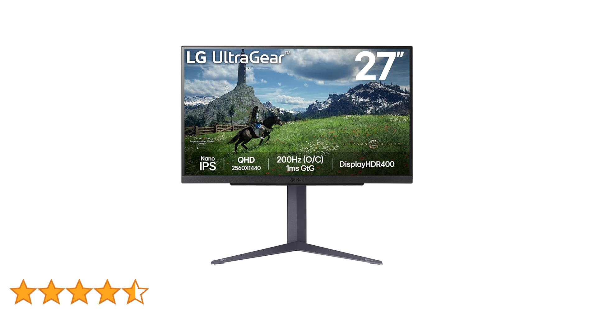 LG UltraGear Gaming Monitor 27GS85Q, 27 inch, 1440p, 200Hz